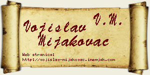 Vojislav Mijakovac vizit kartica